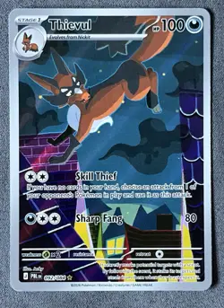 Thievul 092/084 ME05: Pitch Black Illustration Rare Pokemon TCG English NM (Y2) - Image 1