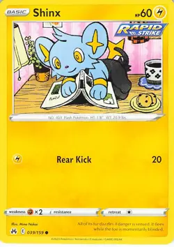 Shinx 039/159 Common Crown Zenith Pokemon Near Mint - Image 1