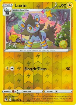 Luxio 092/264 Uncommon Fusion Strike Pokemon Reverse Holo Near Mint - Image 1