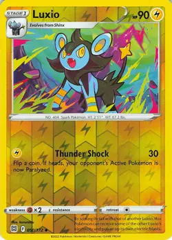 Luxio 050/172 Uncommon Brilliant Stars Pokemon Reverse Holo Near Mint - Image 1