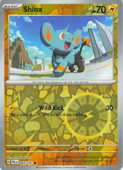 Shinx 069/193 Common Paldea Evolved Pokemon Reverse Holo Near Mint - Image 1