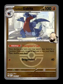 Cynthia's Gabite (Poke Ball) 110/217 Ascended Heroes Pokemon Reverse Holo NM - Image 1