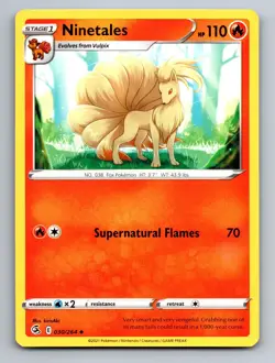 Ninetales 030/264 Uncommon Fusion Strike Pokemon Near Mint - Image 1