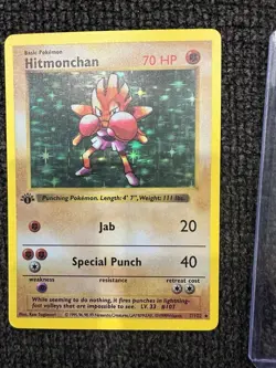 Hitmonchan Base Set 1st Edition Holo Rare 7/102 (1999 WOTC) English - Image 5