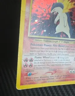 Pokemon TCG Typhlosion 18/111 Neo Genesis Unlimited Holo Rare DMG - Image 3