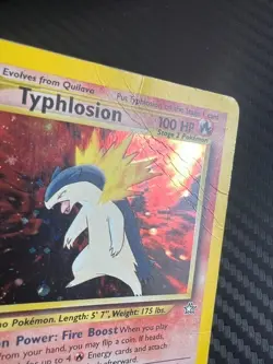 Pokemon TCG Typhlosion 18/111 Neo Genesis Unlimited Holo Rare DMG - Image 4
