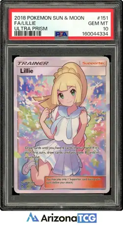 Pokemon 2018 Lillie 151/156 Alt Art Ultra Prism GEM MINT PSA 10 - Image 1