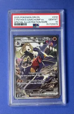 2025 Pokemon DRI EN Cynthia’s Garchomp ex Special Illustration Rare #232 PSA 10 - Image 1