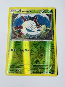 Larvesta 14/114 XY - Steam Siege Pokemon TCG NM Reverse Holo - Image 1