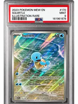 2023 POKEMON MEW EN-151 ILLUSTRATION RARE #170 SQUIRTLE PSA 9 - Image 1