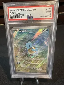 2023 POKEMON MEW EN-151 ILLUSTRATION RARE #170 SQUIRTLE PSA 9 - Image 2