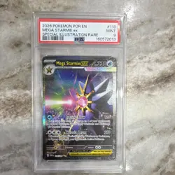 Pokemon TCG Mega Starmie ex 118/088 Me03 SIR Holo PSA 9 English - Image 1