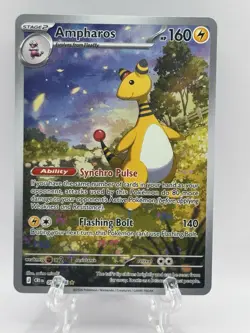 Pokemon Chaos Rising Ampharos 90/86 Illustration Rare NM - Image 1