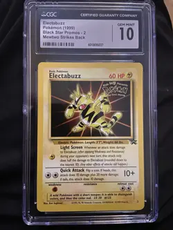 1999 Pokemon Black Star Promo Electabuzz #2 CGC Gem Mint 10 - Image 1