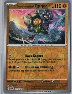 Cornerstone Mask Ogerpon 111/182 Destined Rivals Pokemon Reverse Holo NM - Image 1