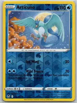 Articuno 036/195 Rare Silver Tempest Pokemon Reverse Holo Near Mint - Image 1