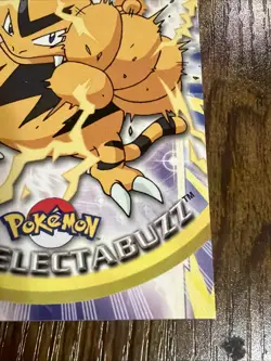 Pokemon 2000 Topps TV Animation Edition Series 3 #125 Electabuzz Blue Logo - Image 3
