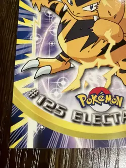 Pokemon 2000 Topps TV Animation Edition Series 3 #125 Electabuzz Blue Logo - Image 4