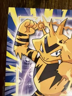 Pokemon 2000 Topps TV Animation Edition Series 3 #125 Electabuzz Blue Logo - Image 5