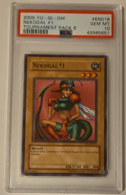 2005 Yu-Gi-Oh! Tournament Pack 6 TP6-EN018 Nekogal #1 PSA 10 - Image 1