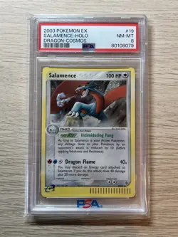 2003 POKEMON EX DRAGON SALAMENCE 19/97 COSMOS HOLO PSA 8 MINT - Image 1