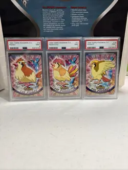 1999 Topps Pokemon TV Animation Series 1 Pidgey Pidgeotto Pidgeot Lot PSA Mint 9 - Image 1
