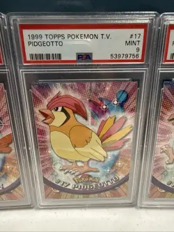 1999 Topps Pokemon TV Animation Series 1 Pidgey Pidgeotto Pidgeot Lot PSA Mint 9 - Image 3