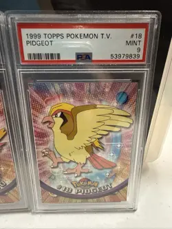 1999 Topps Pokemon TV Animation Series 1 Pidgey Pidgeotto Pidgeot Lot PSA Mint 9 - Image 4
