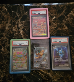 PSA Graded Pokemon TCG 4-Card Lot: Venusaur ex 198, Mew ex 053 + More - Image 1