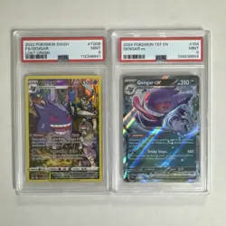 Pokemon GENGAR PSA 9 Slab Lot of 2,Lost Origin and Temporal Forces - Image 1