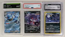 PSA 9 2021 Gengar V Fusion Strike Blastoise EX Umbreon Graded Pokemon Slab Lot - Image 1