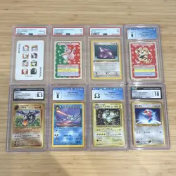 8x PSA/CGC Graded Pokemon Card Lot Japanese 1st Edition Holo TopSun Fossil ditto - Image 1
