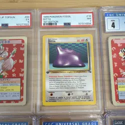 8x PSA/CGC Graded Pokemon Card Lot Japanese 1st Edition Holo TopSun Fossil ditto - Image 4