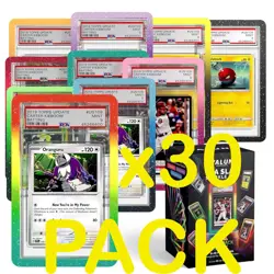 30 PACK LOT Slab Protector Guard PSA CGC 3X10 Pack Sparkle Pokemon sports cards - Image 1