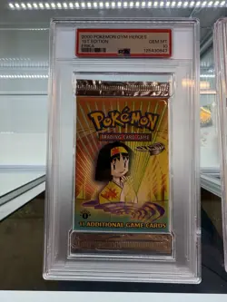 Pokemon Gym Heroes 1st Edition Booster PSA 10 2 Pack Lot *Sequentially Numbered* - Image 1