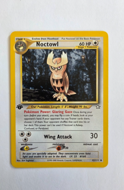 1st Edition Noctowl (42/111) - [Pokemon Neo Genesis] Vintage Rare Card - Image 1