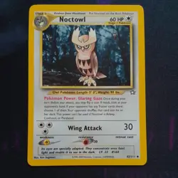 Pokemon Neo Genesis Noctowl 42/111 NM 2000 WOTC vintage - Image 1