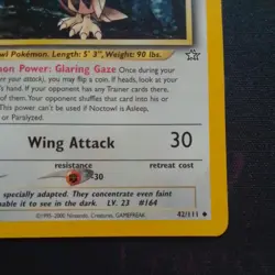 Pokemon Neo Genesis Noctowl 42/111 NM 2000 WOTC vintage - Image 2