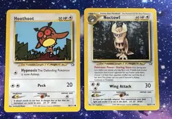 Pokemon TCG Noctowl Neo Genesis 42/111 & Hoothoot Neo Genesis 60/111 Uncommon - Image 1