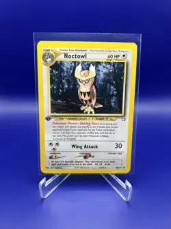 Pokemon TCG Noctowl 42/111 1st Edition Neo Genesis English LP - Image 1