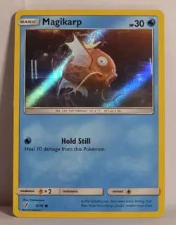 Magikarp 8/18 Holo Bleed Error Sun & Moon Detective Pikachu Pokemon TCG LP - Image 1