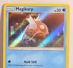 Magikarp 8/18 Holo Bleed Error Sun & Moon Detective Pikachu Pokemon TCG LP - Image 2