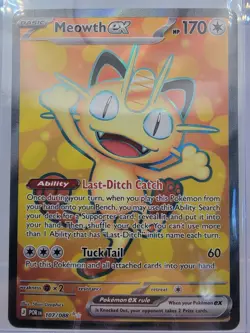 Meowth ex 107/088 ME03 Perfect Order Holo Pokemon Card Ultra Rare - Image 1