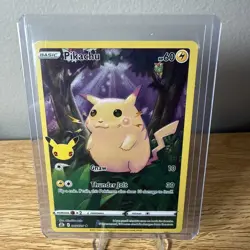 POKEMON CARD Pikachu CELEBRATIONS FULL ART 2021 005/025 NM - Image 4