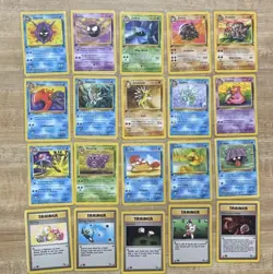 Vintage Pokemon Fossil 1st Edition 20 card LOT Uncommon Common Cards LP - Image 1