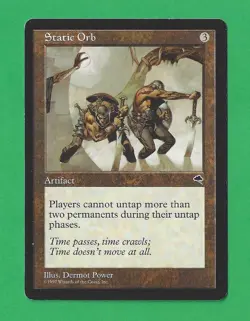1997 Magic the Gathering - Static Orb - Tempest MTG - Image 1