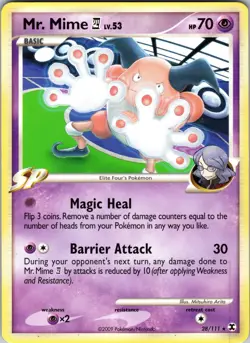 Mr. Mime E4 28/111 Rising Rivals Pokemon TCG MP - Image 1