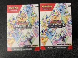 Pokemon TCG Prismatic Evolutions Factory Sealed 2 Booster Bundle Lot - Image 1