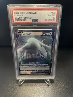 Lugia V Ultra Rare 138/195 PSA 10 GEM MT - 2022 Pokemon Silver Tempest - Image 1