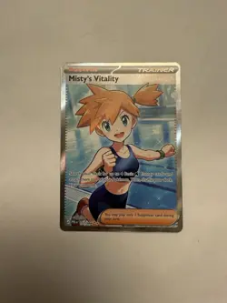 Pokemon Pitch Black Misty’s Vitality Ultra Rare Full Art Trainer Holo 111/084 - Image 2
